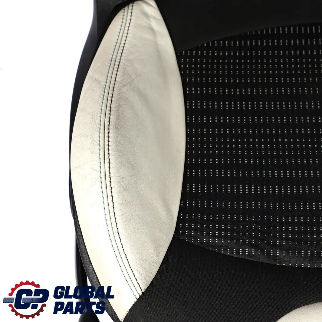 Mini Cooper One Camden Sports Black Cloth / White Leather Interior Seats - SKU R56 Sports Seats Camden - Part number R56