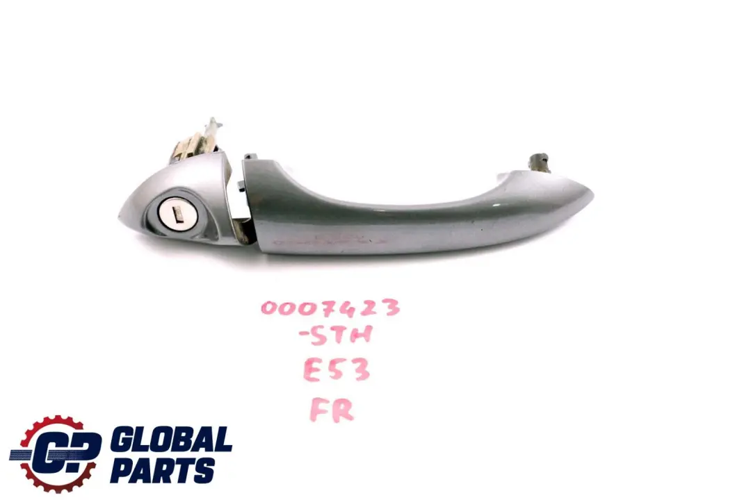 Front Right Door Handle Grab Catch Stahlgrau Metallic Grey to BMW X5 Series E53 with Part number 0007423 BMW X5 Series E53 Front Right Door Handle Grab Catch Stahlgrau Metallic Grey - SKU rhd-0007423-STH - Part number 0007423
