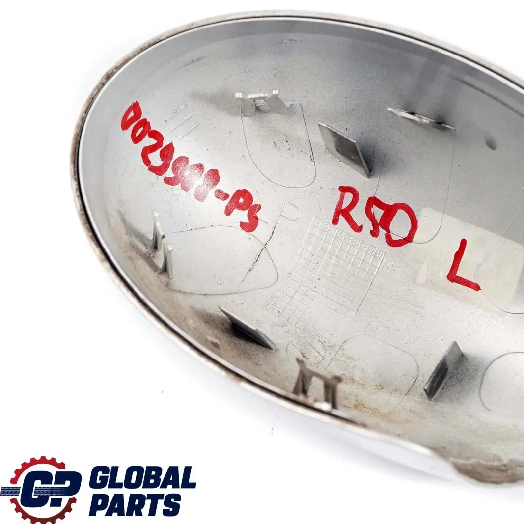 Cap Casing Left N/S Mirror Wing Pure Silver 900 to Mini Cooper R50 R53 Cover with Part number 0029988 Mini Cooper R50 R53 Cover Cap Casing Left N/S Mirror Wing Pure Silver 900 - SKU rhd-0029988-PS - Part number 0029988