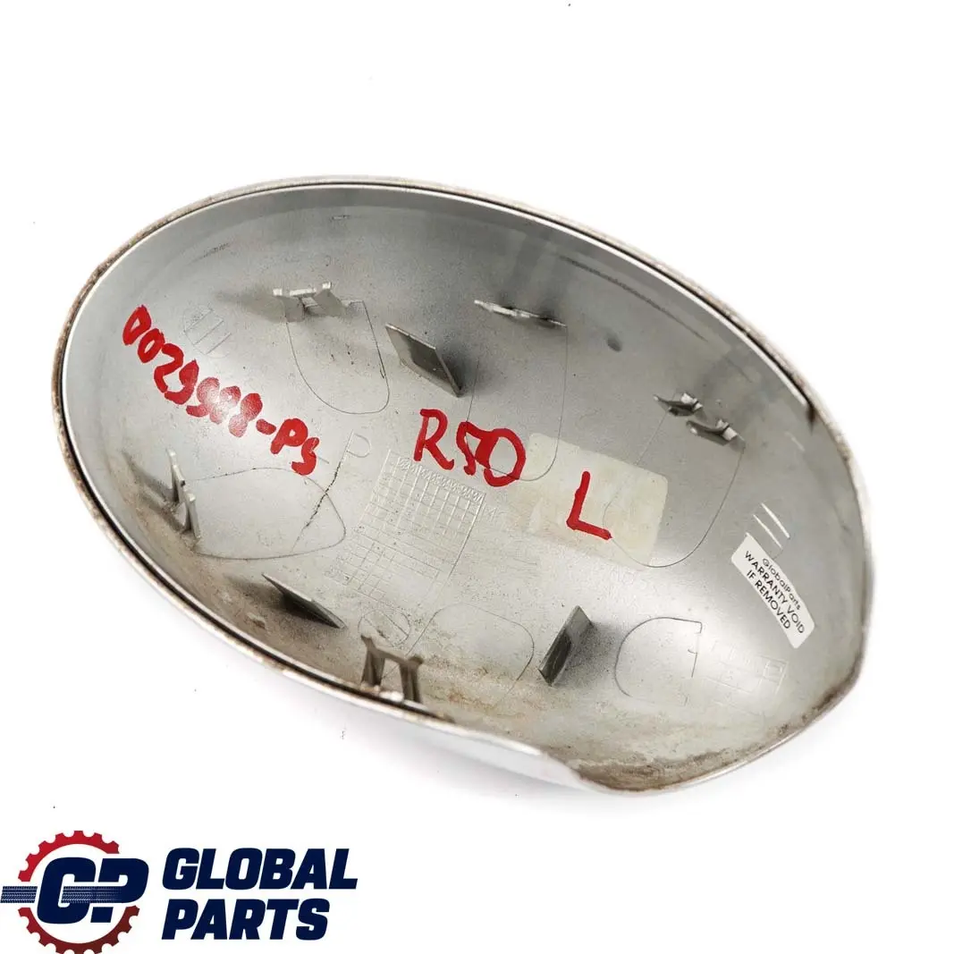 Cap Casing Left N/S Mirror Wing Pure Silver 900 to Mini Cooper R50 R53 Cover with Part number 0029988 Mini Cooper R50 R53 Cover Cap Casing Left N/S Mirror Wing Pure Silver 900 - SKU rhd-0029988-PS - Part number 0029988