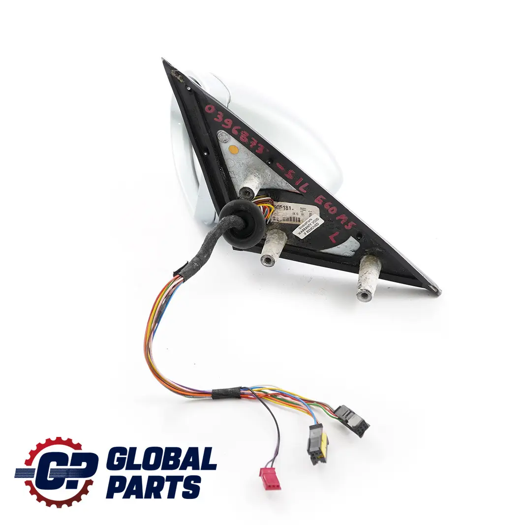 BMW E60 M5 Power Fold Auto Dip Left Wing Mirror N/S Silver Silverstone 2 - SKU rhd-0396873-SIL - Part number 0396873