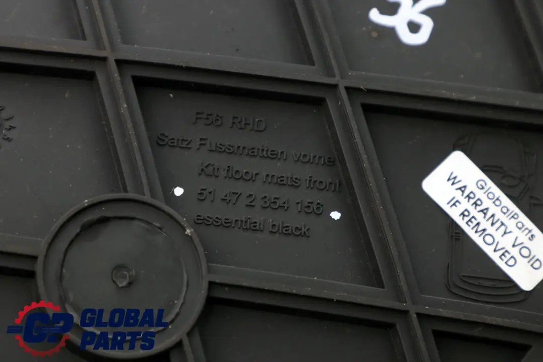 Weather Interior Front Rear Floor Rubber Mats Set to Mini F55 F56 F57 All with Part number 2354156 Mini F55 F56 F57 All Weather Interior Front Rear Floor Rubber Mats Set - SKU rhd-2354156 - Part number 2354156