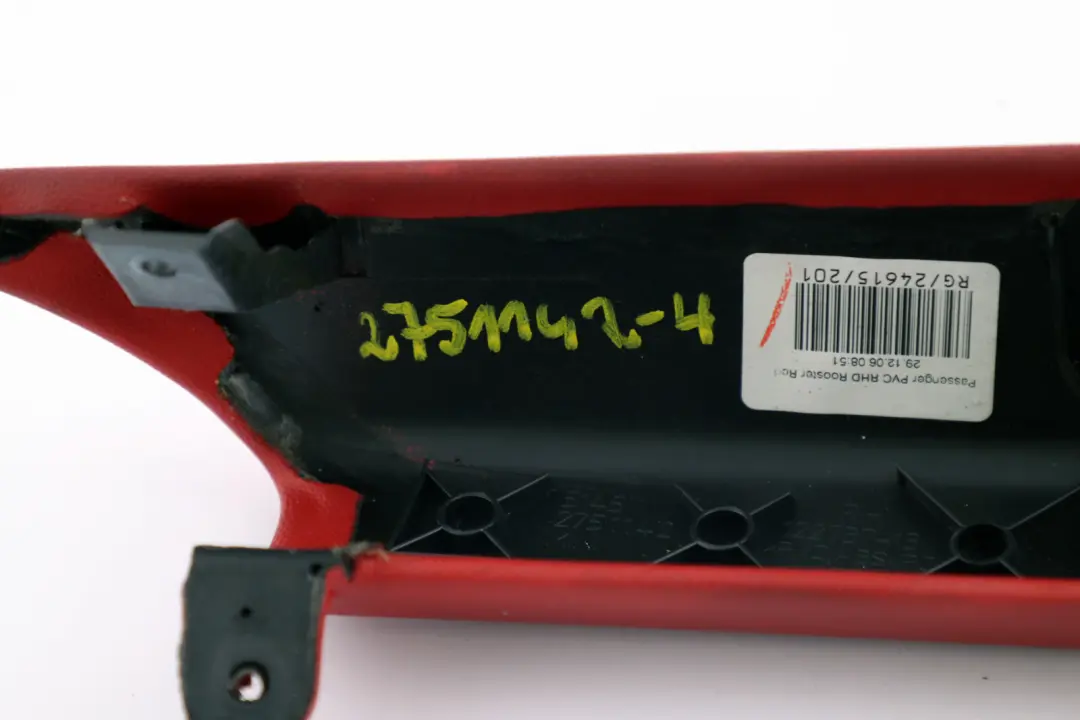 Knee Protection Passenger Side Left N/S Rooster Red to Mini Cooper R55 R56 with Part number 2751142 Mini Cooper R55 R56 Knee Protection Passenger Side Left N/S Rooster Red - SKU rhd-2751142-4 - Part number 2751142