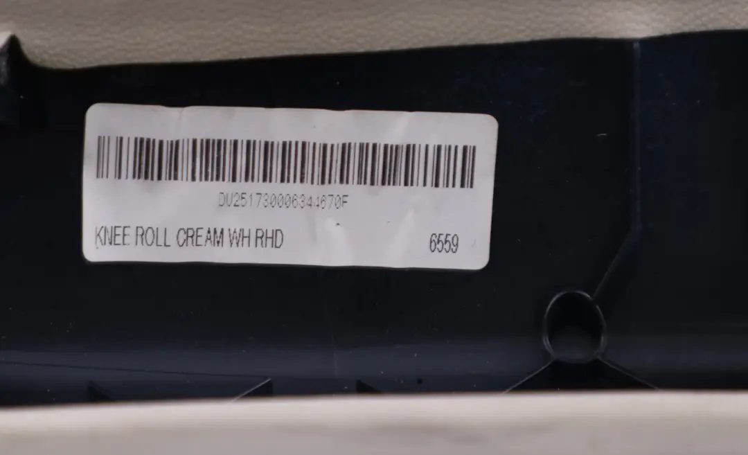 Knee Protection Left N/S Trim Cover Cream White to BMW Mini Cooper 6 R55 R56 R57 with Part number 2752121 BMW Mini Cooper 6 R55 R56 R57 Knee Protection Left N/S Trim Cover Cream White - SKU rhd-2751142-6 - Part number 2752121