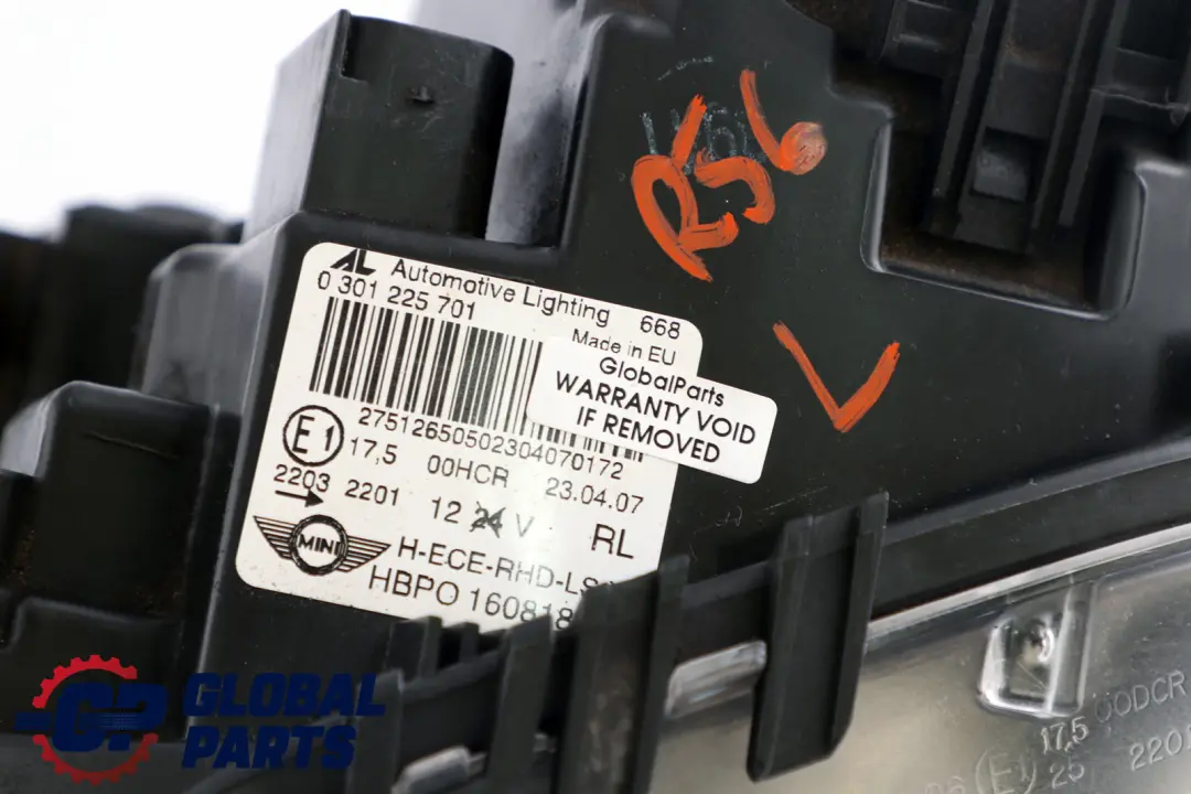 Headlight Front Left N/S Lamp Turn Indicator Yellow to Mini Cooper R55 R56 R57 with Part number 2751265 Mini Cooper R55 R56 R57 Headlight Front Left N/S Lamp Turn Indicator Yellow - SKU rhd-2751265 - Part number 2751265