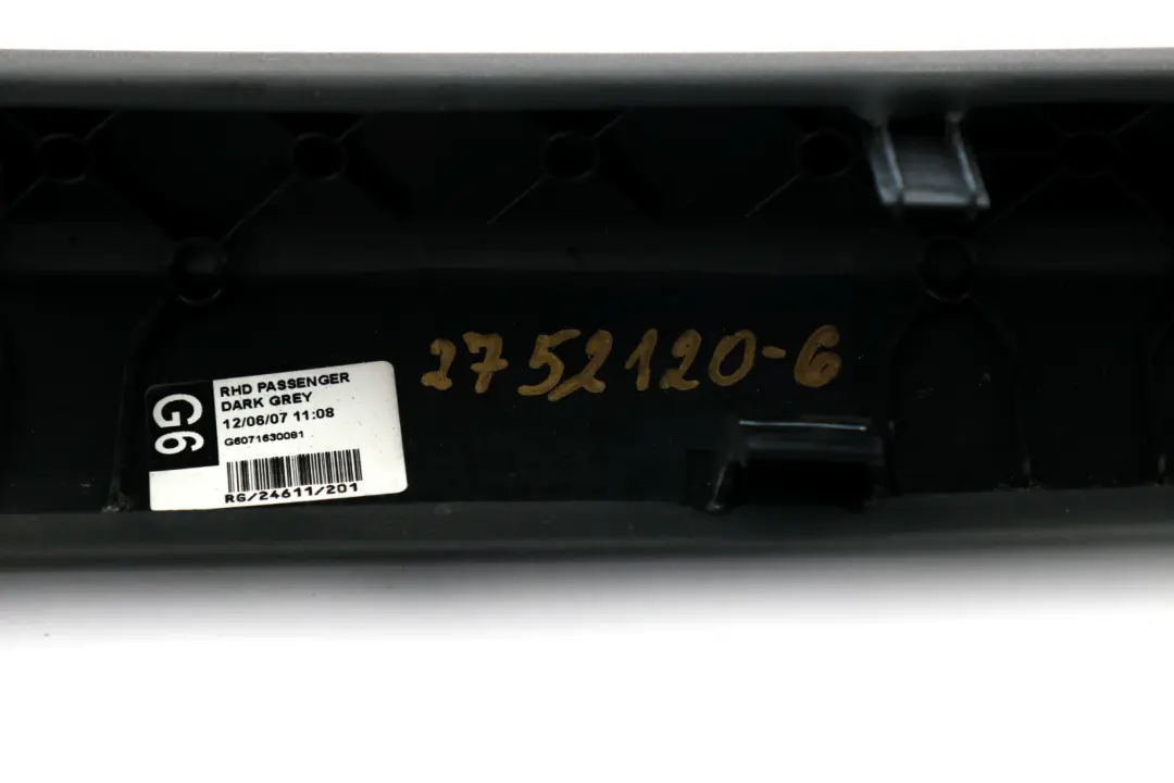 Driver's Side Knee Protection Right O/S Dark Grey to BMW Mini Cooper 6 R55 R56 R57 with Part number 2752120 BMW Mini Cooper 6 R55 R56 R57 Driver's Side Knee Protection Right O/S Dark Grey - SKU rhd-2752120-6 - Part number 2752120