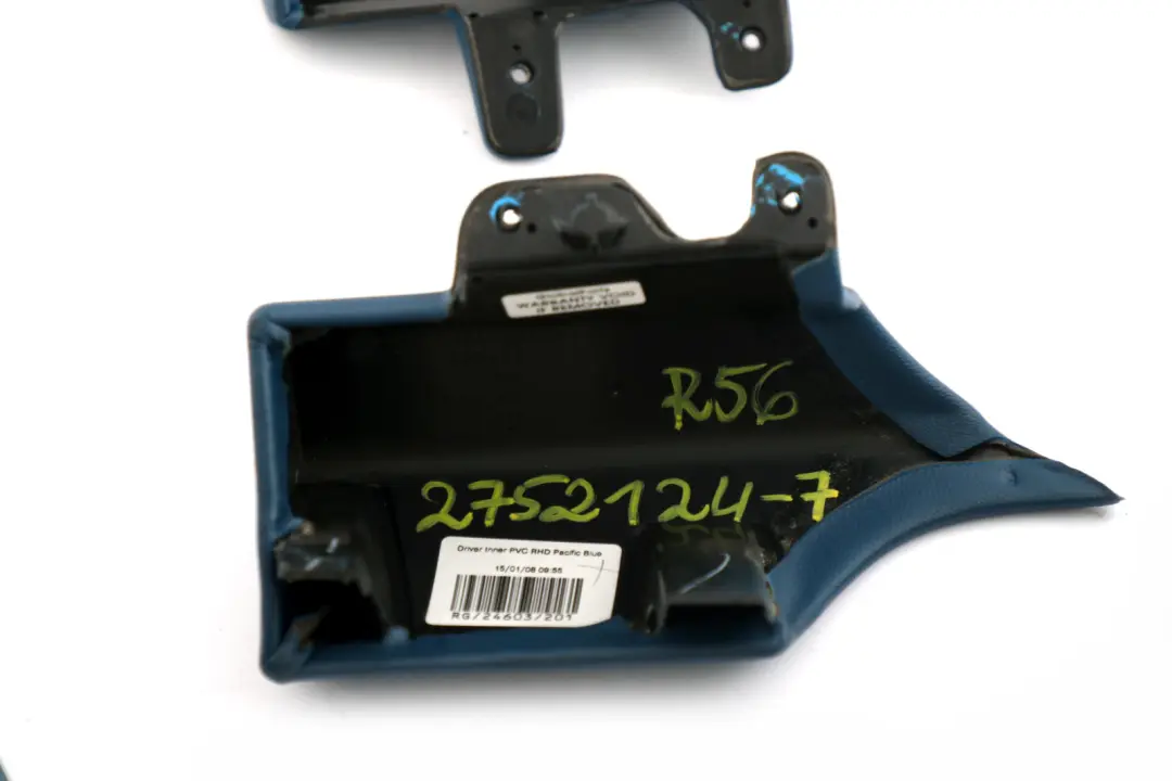 Dashboard Dash Lower Trim Cover Set Pacific Blue to BMW Mini Cooper One 7 R56 R57 with Part number 2752124 BMW Mini Cooper One 7 R56 R57 Dashboard Dash Lower Trim Cover Set Pacific Blue - SKU rhd-2752124-7 - Part number 2752124