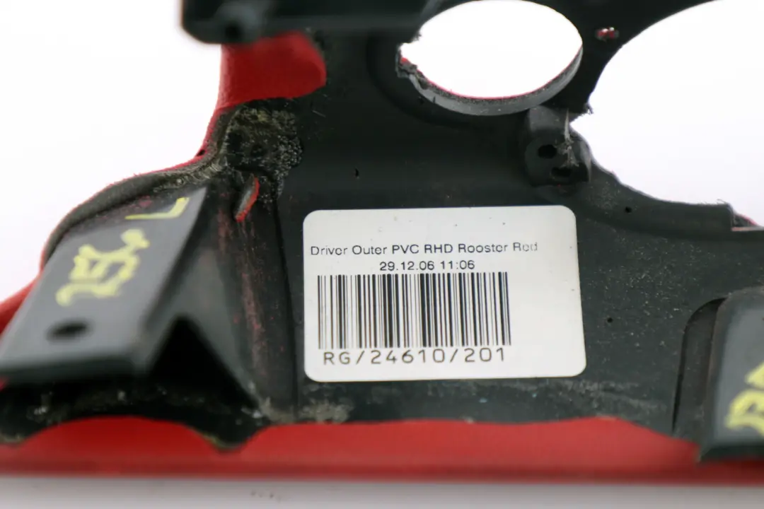 Knee Protection Driver's Side Rooster Red to BMW Mini One R55 R56 R57 R58 with Part number 2752128 BMW Mini One R55 R56 R57 R58 Knee Protection Driver's Side Rooster Red - SKU rhd-2752128 - Part number 2752128