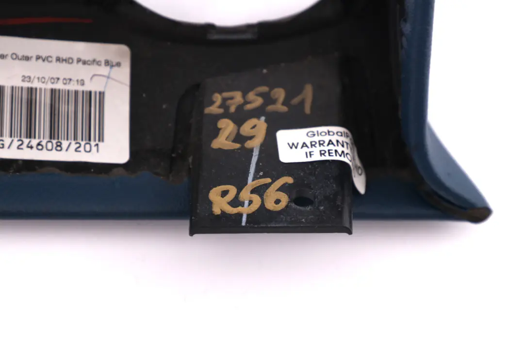 Knee Protection Left N/S Pacific Blue to BMW Mini Cooper R55 R56 R57 with Part number 2752129 BMW Mini Cooper R55 R56 R57 Knee Protection Left N/S Pacific Blue - SKU rhd-2752129 - Part number 2752129
