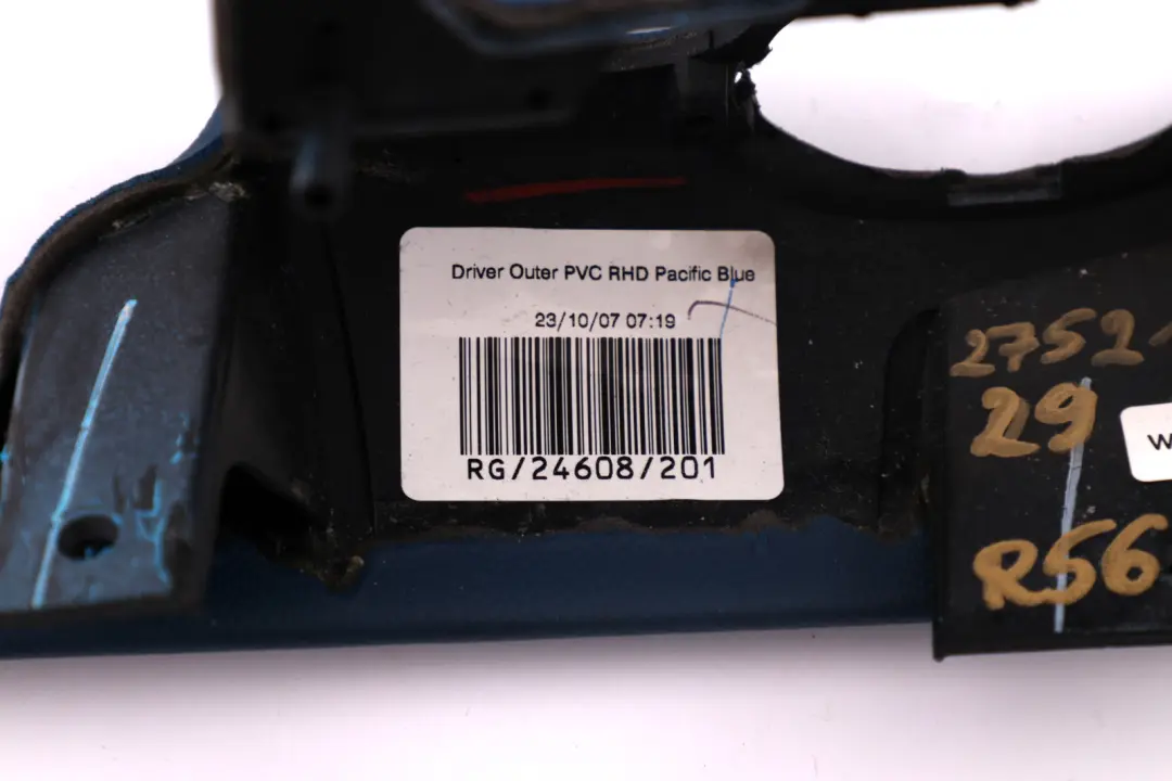 Knee Protection Left N/S Pacific Blue to BMW Mini Cooper R55 R56 R57 with Part number 2752129 BMW Mini Cooper R55 R56 R57 Knee Protection Left N/S Pacific Blue - SKU rhd-2752129 - Part number 2752129
