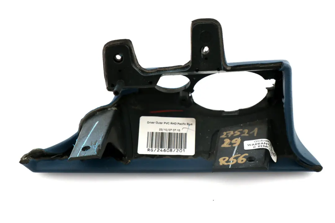 Knee Protection Left N/S Pacific Blue to BMW Mini Cooper R55 R56 R57 with Part number 2752129 BMW Mini Cooper R55 R56 R57 Knee Protection Left N/S Pacific Blue - SKU rhd-2752129 - Part number 2752129