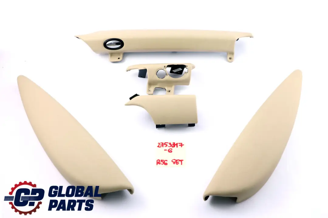 BMW Mini Cooper 6 R56 R57 Dashboard Dash Lower Trim Set Kit Cream White - SKU rhd-2753317-6 - Part number 2753317