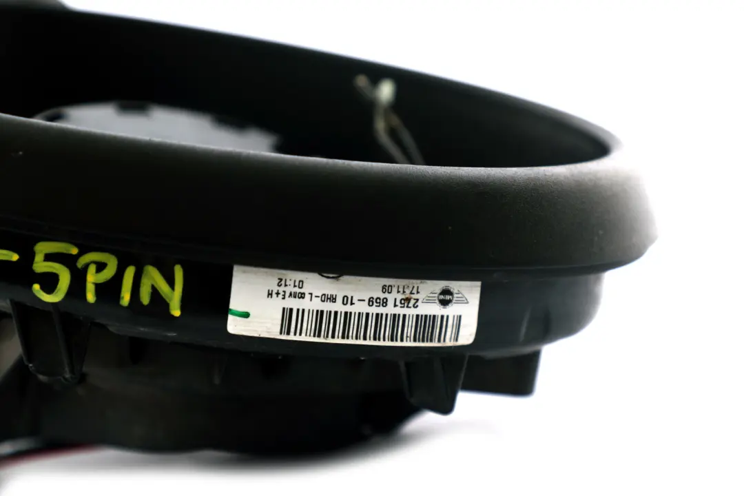 Left Passenger Side Door Wing Mirror Heated Base to Mini Cooper One R55 R56 N/S with Part number 2755637 Mini Cooper One R55 R56 N/S Left Passenger Side Door Wing Mirror Heated Base - SKU rhd-2755637-5PIN - Part number 2755637