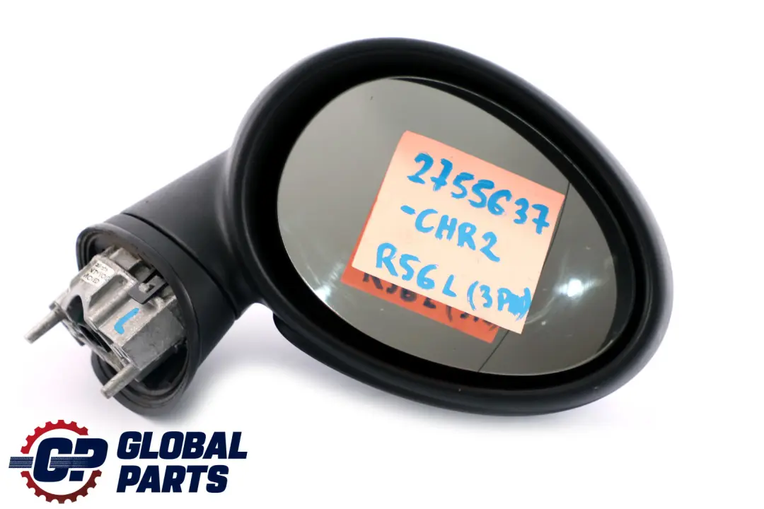 Left Door Wing Mirror N/S Chrome 3 PINS to BMW Mini Cooper One 2 R55 R56 R57 with Part number 2755637 BMW Mini Cooper One 2 R55 R56 R57 Left Door Wing Mirror N/S Chrome 3 PINS - SKU rhd-2755637-CHR2 - Part number 2755637