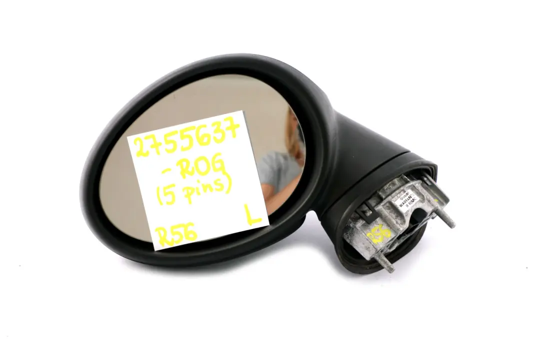 Left Heated Door Wing Mirror N/S Royal Grey Metallic to BMW Mini Cooper R55 R56 with Part number 2755637 BMW Mini Cooper R55 R56 Left Heated Door Wing Mirror N/S Royal Grey Metallic - SKU rhd-2755637-ROG - Part number 2755637