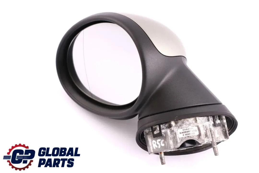 Left Door Wing Mirror N/S Sparkling Silver A60 3 Pins to MINI Cooper 1 R55 R56 R57 with Part number 2755637 MINI Cooper 1 R55 R56 R57 Left Door Wing Mirror N/S Sparkling Silver A60 3 Pins - SKU rhd-2755637-SS1 - Part number 2755637