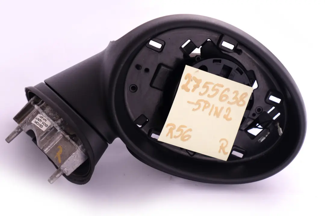 Right Driver Side O/S Door Wing Mirror Heated Base 5 Pin to Mini Cooper R55 R56 with Part number 2755638 Mini Cooper R55 R56 Right Driver Side O/S Door Wing Mirror Heated Base 5 Pin - SKU rhd-2755638-5PIN2 - Part number 2755638