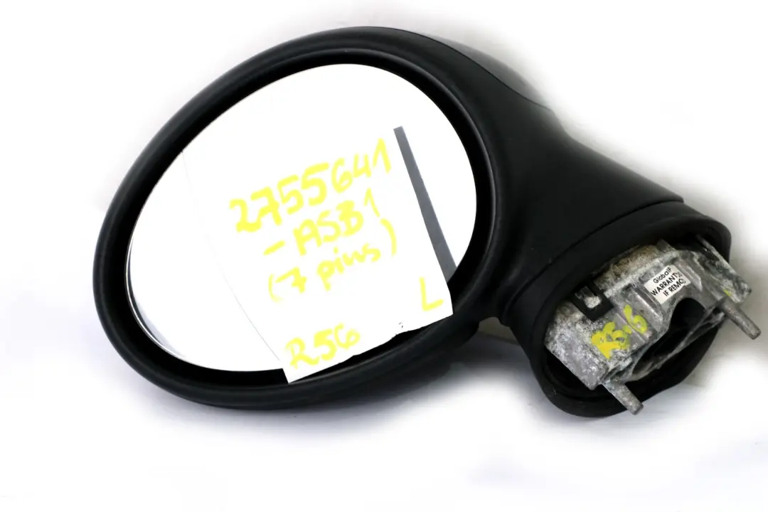 BMW Mini Cooper One 1 R55 R56 Left Door Wing Mirror Power Fold N/S Astro Black - SKU rhd-2755641-ASB1 - Part number 2755641