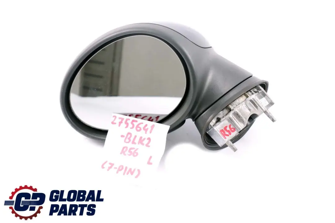 BMW Mini Cooper One 2 R55 R56 Left Door Wing Mirror Power Fold N/S Black 7 Pins - SKU rhd-2755641-BLK2 - Part number 2755641