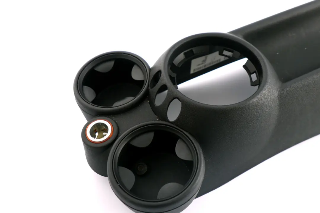 BMW Mini Cooper One R55 R56 Centre Console Silver Trim Cup Holder Carbon Black - SKU rhd-2756156-1 - Part number 