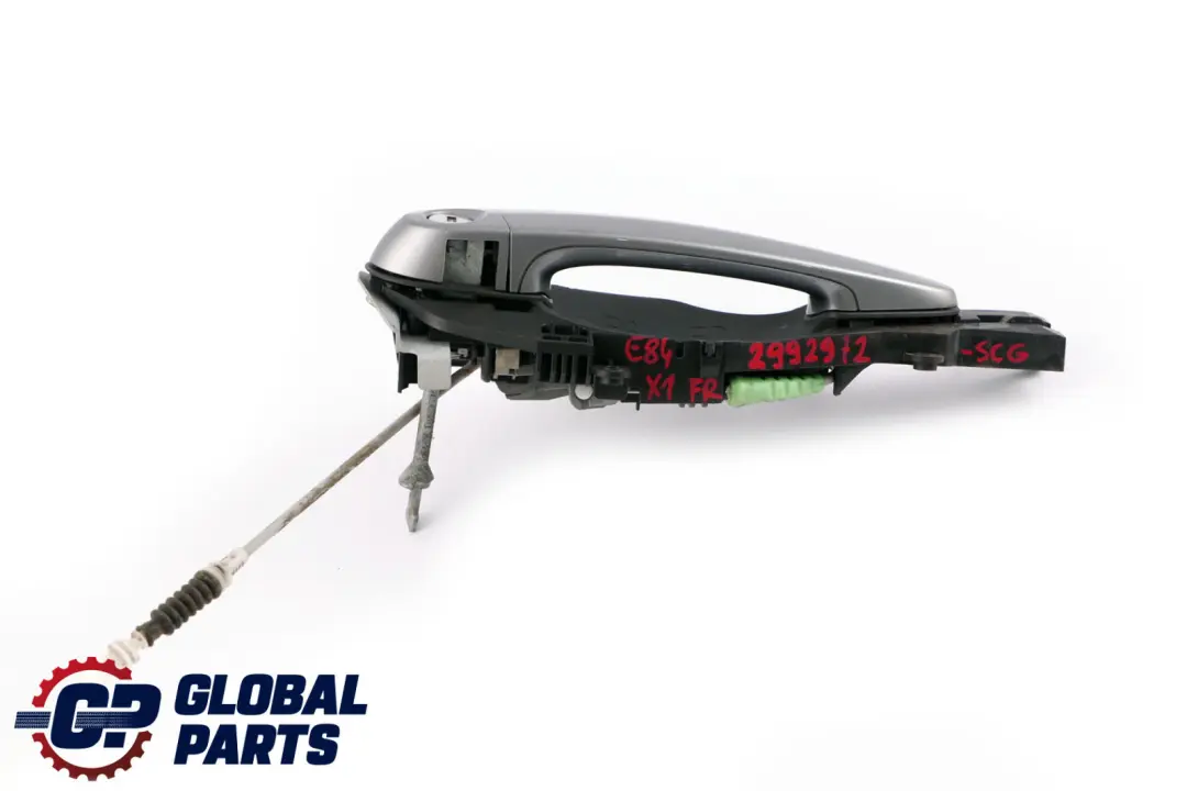 Front Right Outside Door Grab Handle O/S Spacegrau Grey A52 to BMW X1 Series E84 with Part number 2992972 BMW X1 Series E84 Front Right Outside Door Grab Handle O/S Spacegrau Grey A52 - SKU rhd-2992972-SCG - Part number 2992972