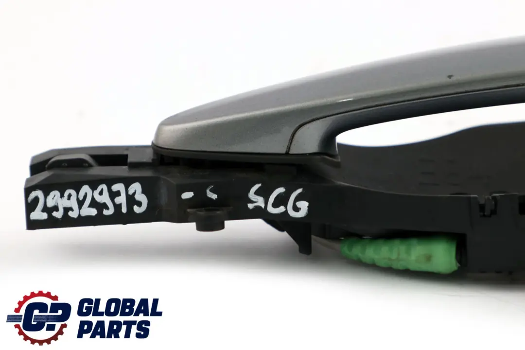 Front Left Outside Door Grab Handle N/S Spacegrau Grey A52 to BMW X1 Series E84 with Part number 2992973 BMW X1 Series E84 Front Left Outside Door Grab Handle N/S Spacegrau Grey A52 - SKU rhd-2992973-SCG - Part number 2992973