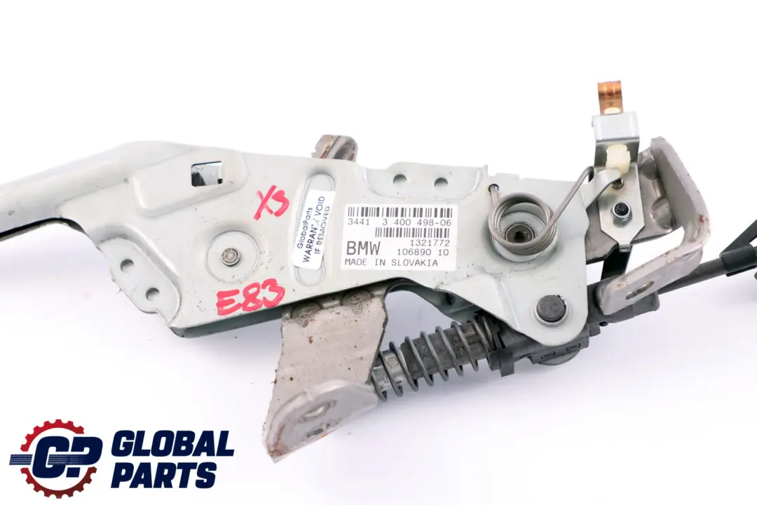 E83N Handbrake Hand Brake Lever Mechanism to BMW X3 Series E83 with Part number 3400498 BMW X3 Series E83 E83N Handbrake Hand Brake Lever Mechanism - SKU rhd-3400498 - Part number 3400498
