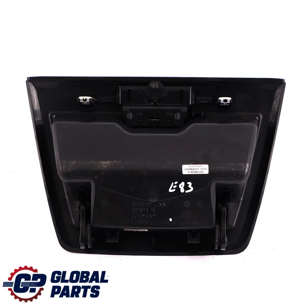 Tray Instrument Storage Panel Dashboard Glove Box to BMW X3 Series E83 with Part number 3402391 BMW X3 Series E83 Tray Instrument Storage Panel Dashboard Glove Box - SKU rhd-3402391 - Part number 3402391
