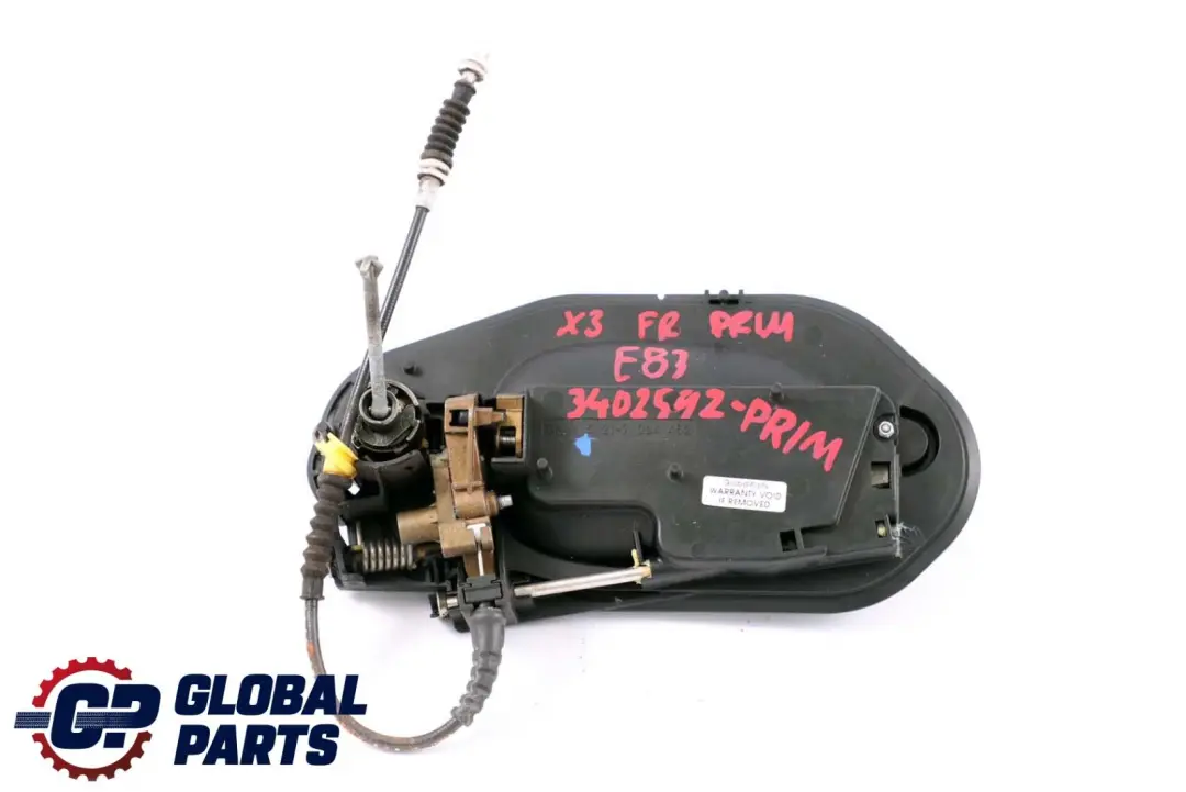 Complete Front Right Grab Handle O/S Door Primed Black to BMW X3 Series E83 with Part number 3402592 BMW X3 Series E83 Complete Front Right Grab Handle O/S Door Primed Black - SKU rhd-3402592-PRIM - Part number 3402592
