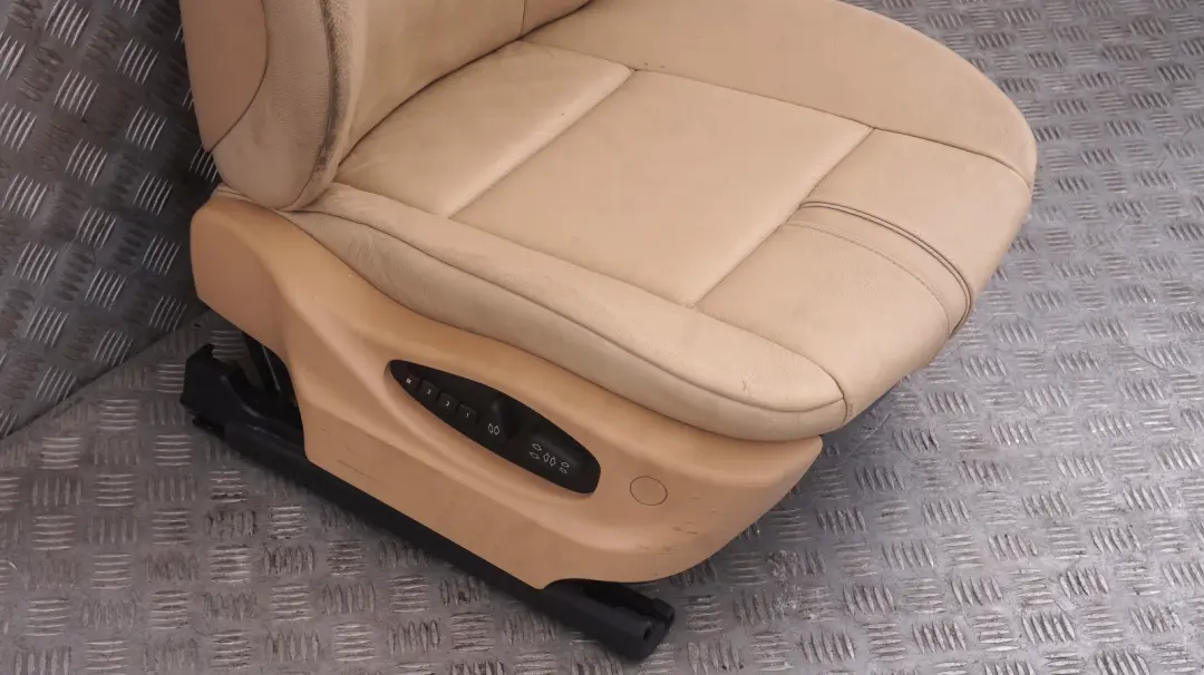 Front Right O/S Driver Side Beige Leather Seat Heated Memory to BMW X3 Series E83 with Part number 3412196 BMW X3 Series E83 Front Right O/S Driver Side Beige Leather Seat Heated Memory - SKU rhd-3412196-1 - Part number 3412196