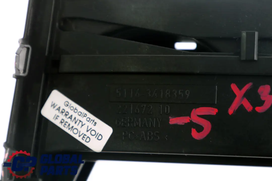 BMW X3 Series 5 E83 Passenger Side Dash Cup Drinks Holder - SKU rhd-3418359-5 - Part number 3418359