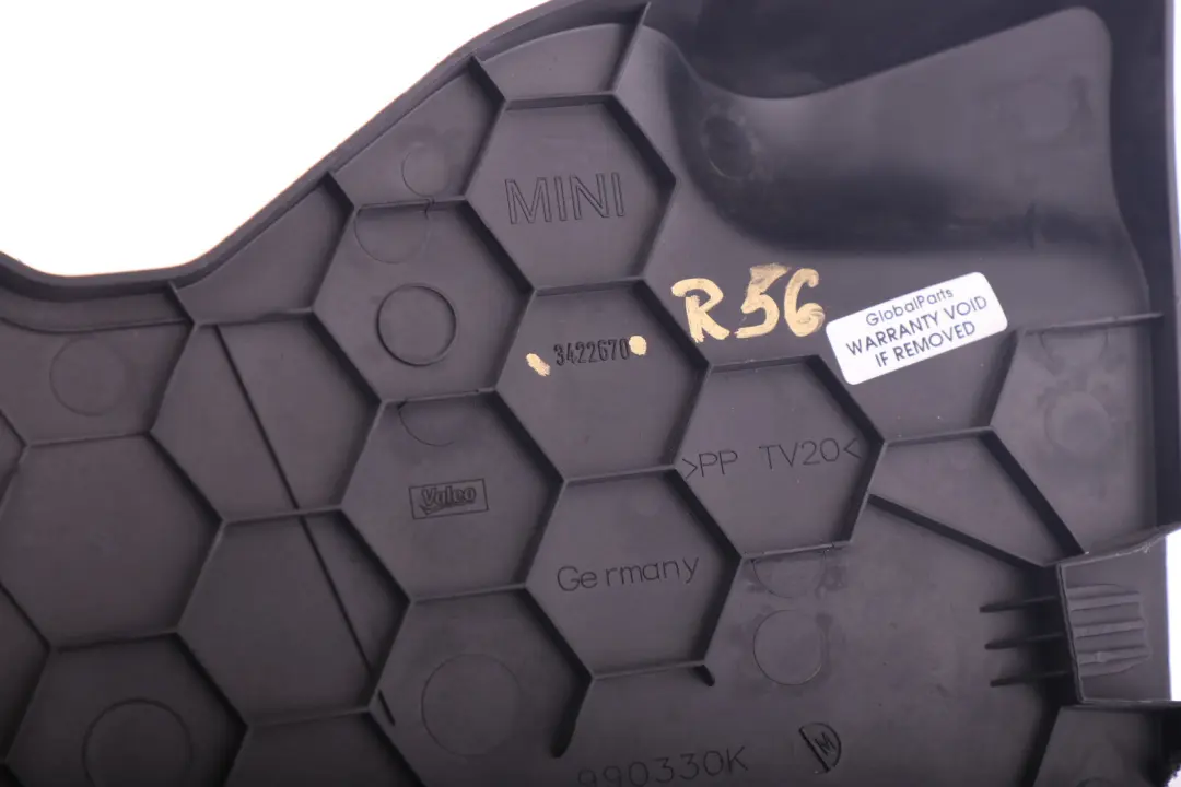 Heater Blower Motor Fan Cover Trim Panel to BMW Mini Cooper R55 R56 R57 R58 R60 R61 with Part number 3422670 BMW Mini Cooper R55 R56 R57 R58 R60 R61 Heater Blower Motor Fan Cover Trim Panel - SKU rhd-3422670 - Part number 3422670