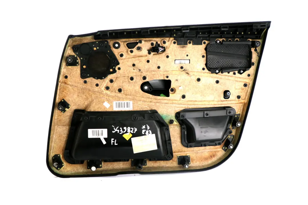 BMW X3 Series E83 LCI Front Left N/S Door Card Lining Trim Cloth Black - SKU rhd-3439827 - Part number 3439827