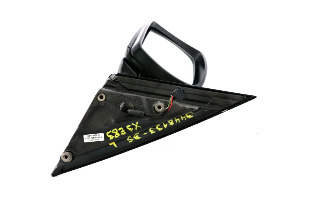 Heated Left Door N/S Wing Mirror Black Sapphire Metallic 475 to BMW X3 Series E83 with Part number 3448133 BMW X3 Series E83 Heated Left Door N/S Wing Mirror Black Sapphire Metallic 475 - SKU rhd-3448133-BS - Part number 3448133