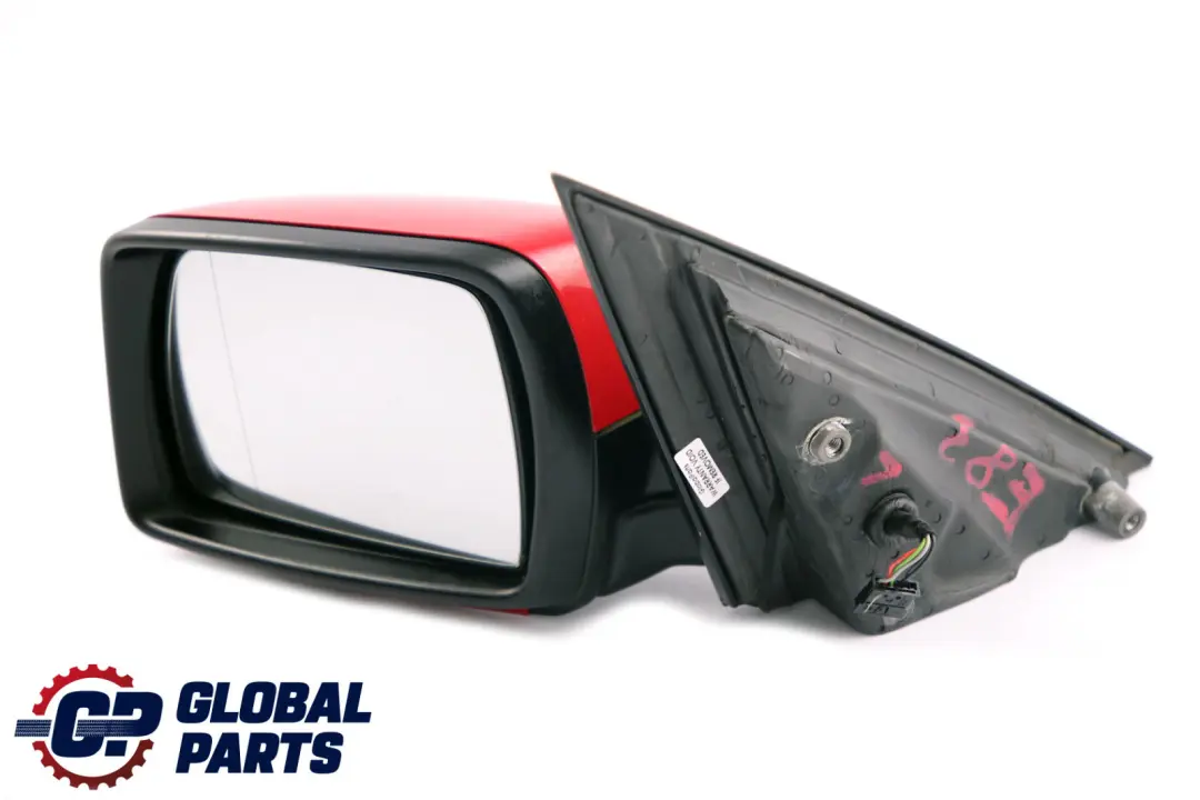BMW X3 Series E83 Heated Left Door N/S Wing Mirror Karmesinrot Red - SKU rhd-3448133-KAR - Part number 3448133