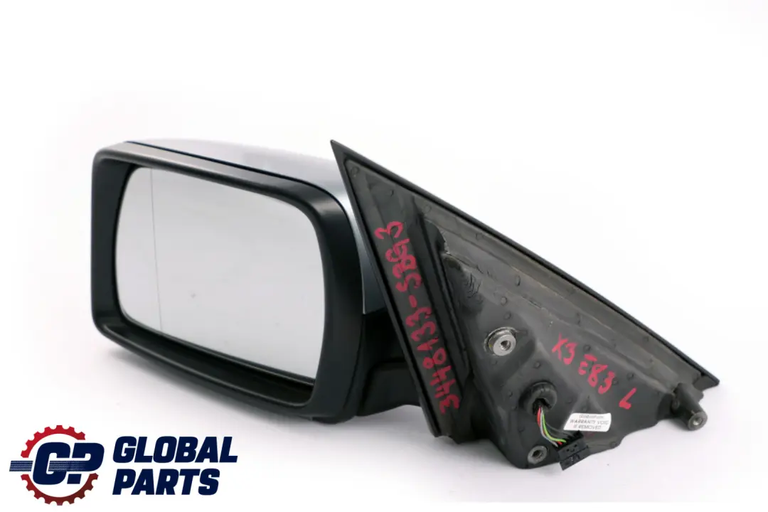 Heated Left Door N/S Wing Mirror Silbergrau Silver Grey A08 to BMW X3 Series 3 E83 with Part number 3448133 BMW X3 Series 3 E83 Heated Left Door N/S Wing Mirror Silbergrau Silver Grey A08 - SKU rhd-3448133-SBG3 - Part number 3448133