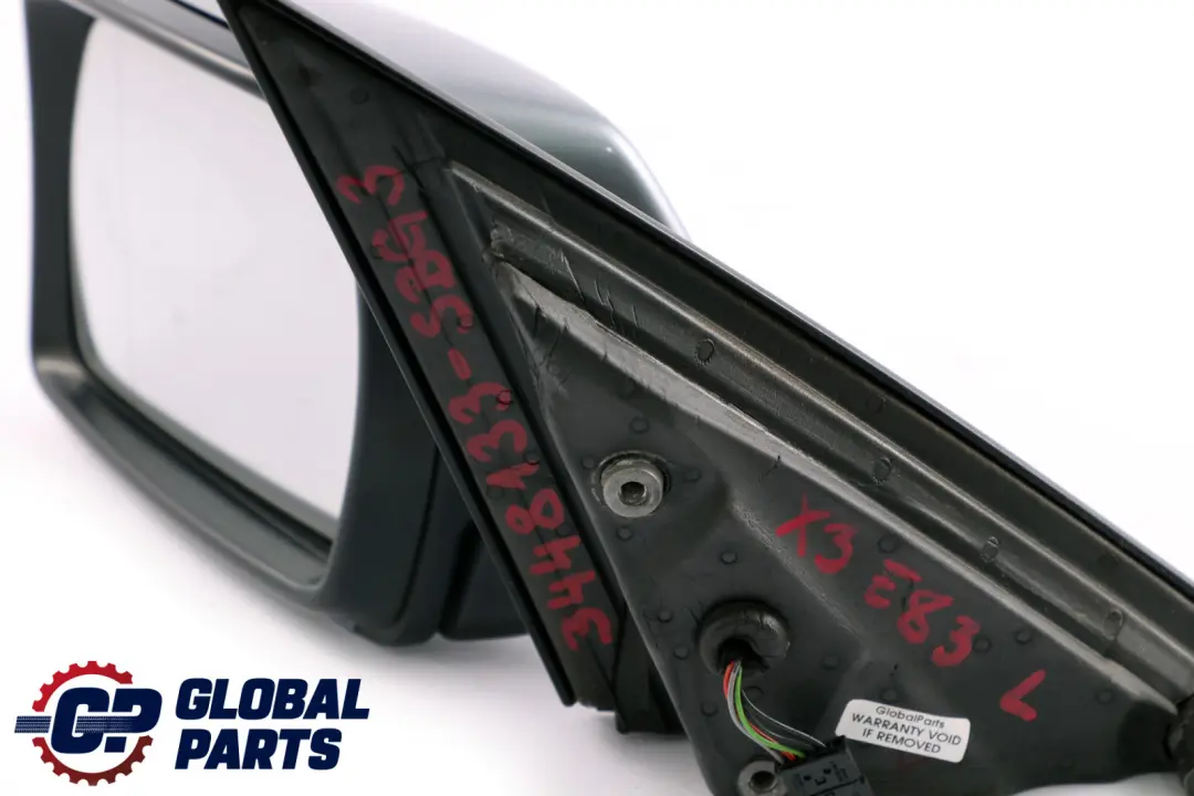 BMW X3 Series 3 E83 Heated Left Door N/S Wing Mirror Silbergrau Silver Grey A08 - SKU rhd-3448133-SBG3 - Part number 3448133