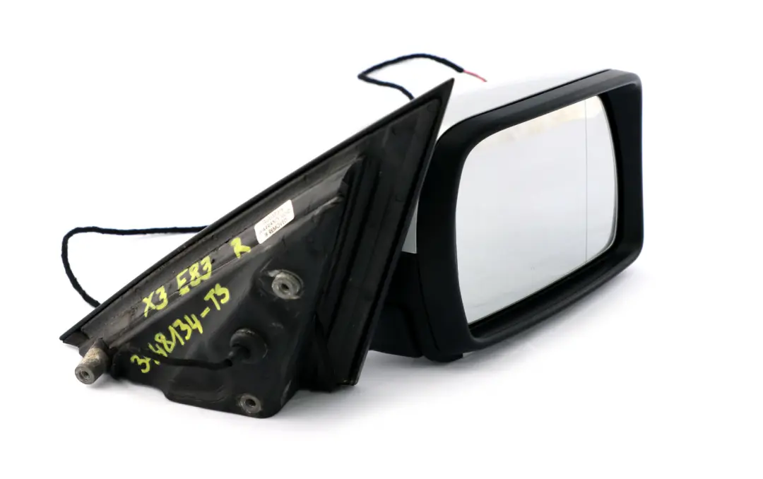 Heated Right Door Wing Mirror O/S Titansilber Silver 354 to BMW X3 Series E83 with Part number 3448134 BMW X3 Series E83 Heated Right Door Wing Mirror O/S Titansilber Silver 354 - SKU rhd-3448134-TS - Part number 3448134