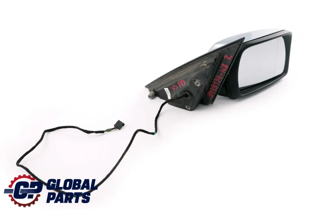 BMW X3 Series E83 Heated Right Door Wing Mirror O/S Bluewater Metallic 896 - SKU rhd-3448134-WB - Part number 3448134