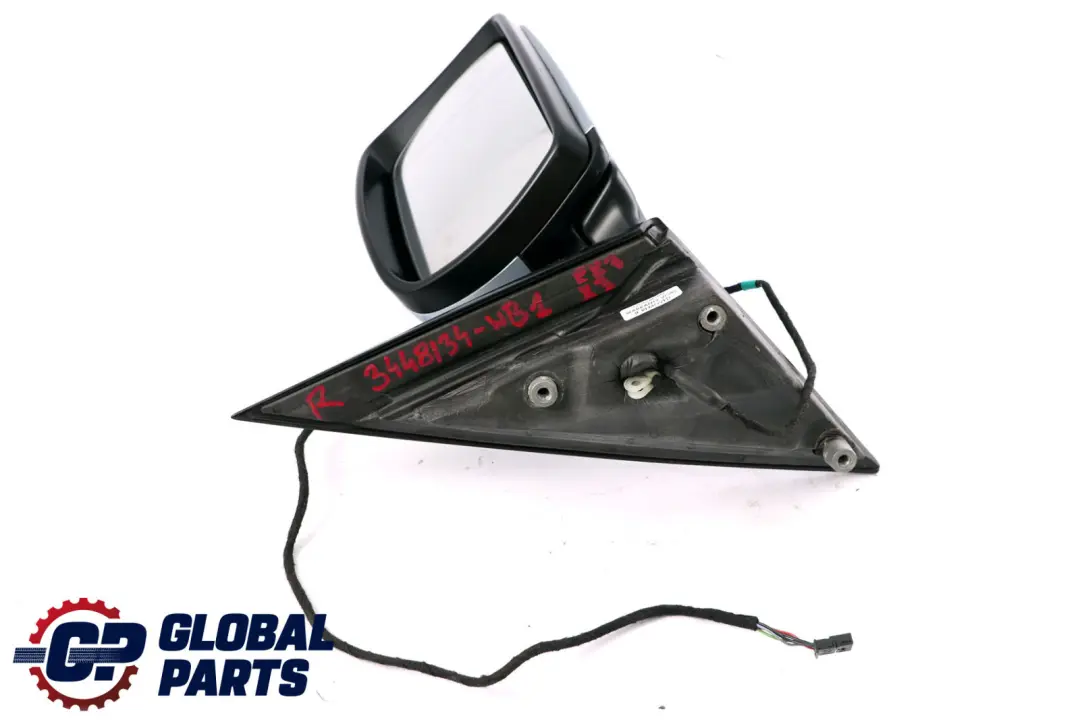 Heated Right Door Wing Mirror O/S Bluewater Metallic 896 to BMW X3 Series 1 E83 with Part number 3448134 BMW X3 Series 1 E83 Heated Right Door Wing Mirror O/S Bluewater Metallic 896 - SKU rhd-3448134-WB1 - Part number 3448134