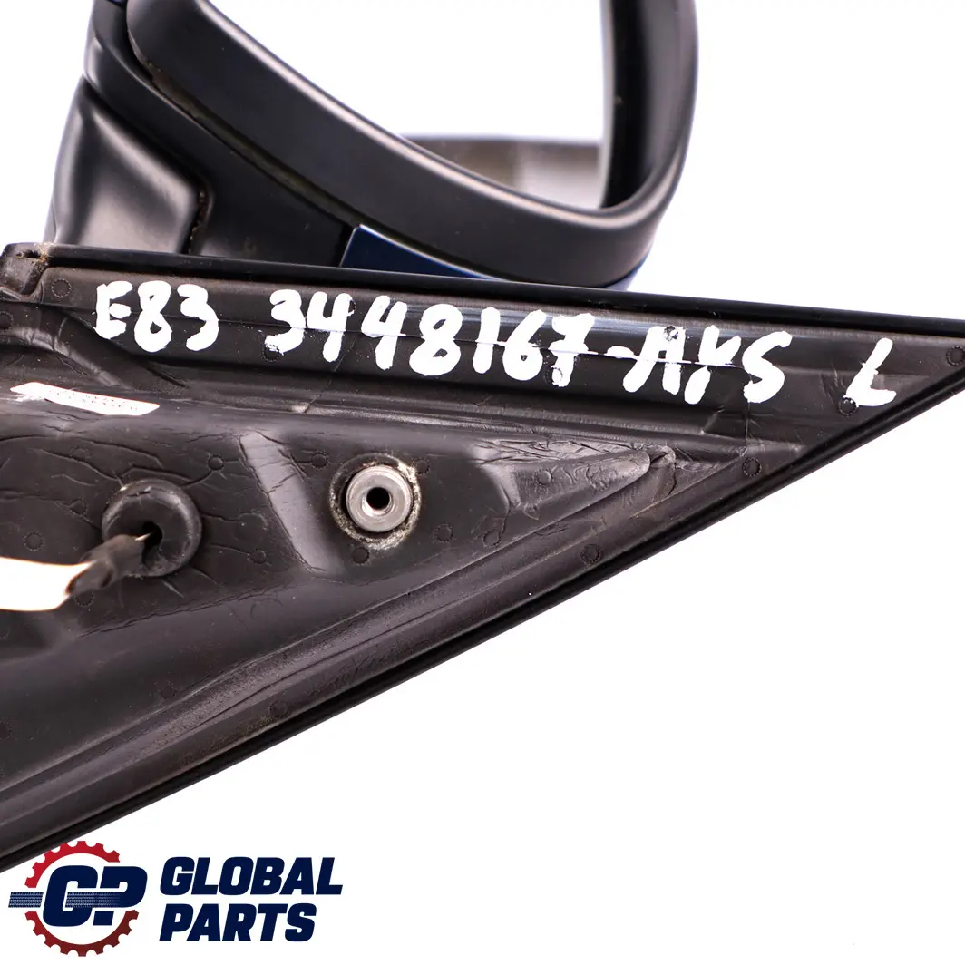 Front Left Door Wing Mirror N/S Mysticblau Metallic Mystic Blue A07 to BMW X3 E83 with Part number 3448167 BMW X3 E83 Front Left Door Wing Mirror N/S Mysticblau Metallic Mystic Blue A07 - SKU rhd-3448167-MYS - Part number 3448167