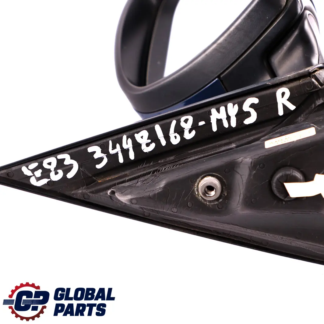 BMW X3 E83 Front Right Door Wing Mirror O/S Mysticblau Metallic Mystic Blue A07 - SKU rhd-3448168-MYS - Part number 3448168