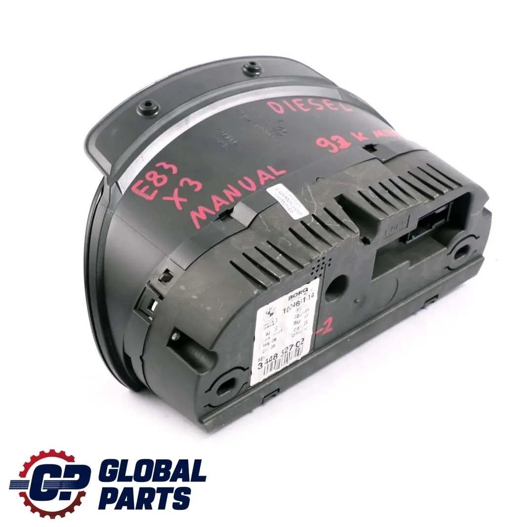 Instrument Cluster Speedo Clocks Diesel Manual to BMW X3 Series 2 E83 LCI with Part number 3448327 BMW X3 Series 2 E83 LCI Instrument Cluster Speedo Clocks Diesel Manual - SKU rhd-3448327-2 - Part number 3448327