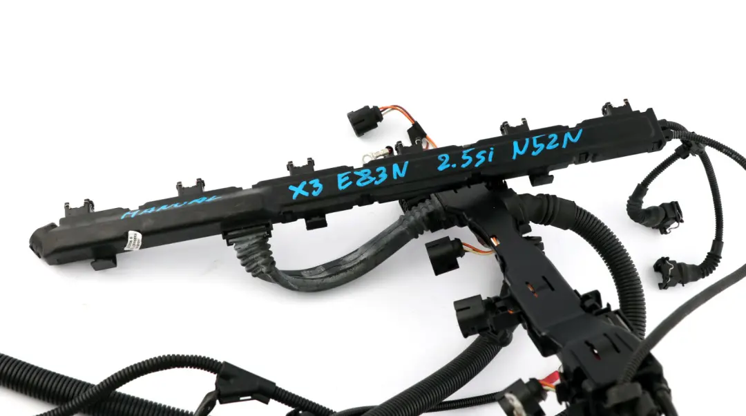 2.5si 3.0si Petrol N52N Engine Wiring Loom Harness 3450295 to BMW X3 E83 with Part number 3448511 BMW X3 E83 2.5si 3.0si Petrol N52N Engine Wiring Loom Harness 3450295 - SKU rhd-3448511 - Part number 3448511