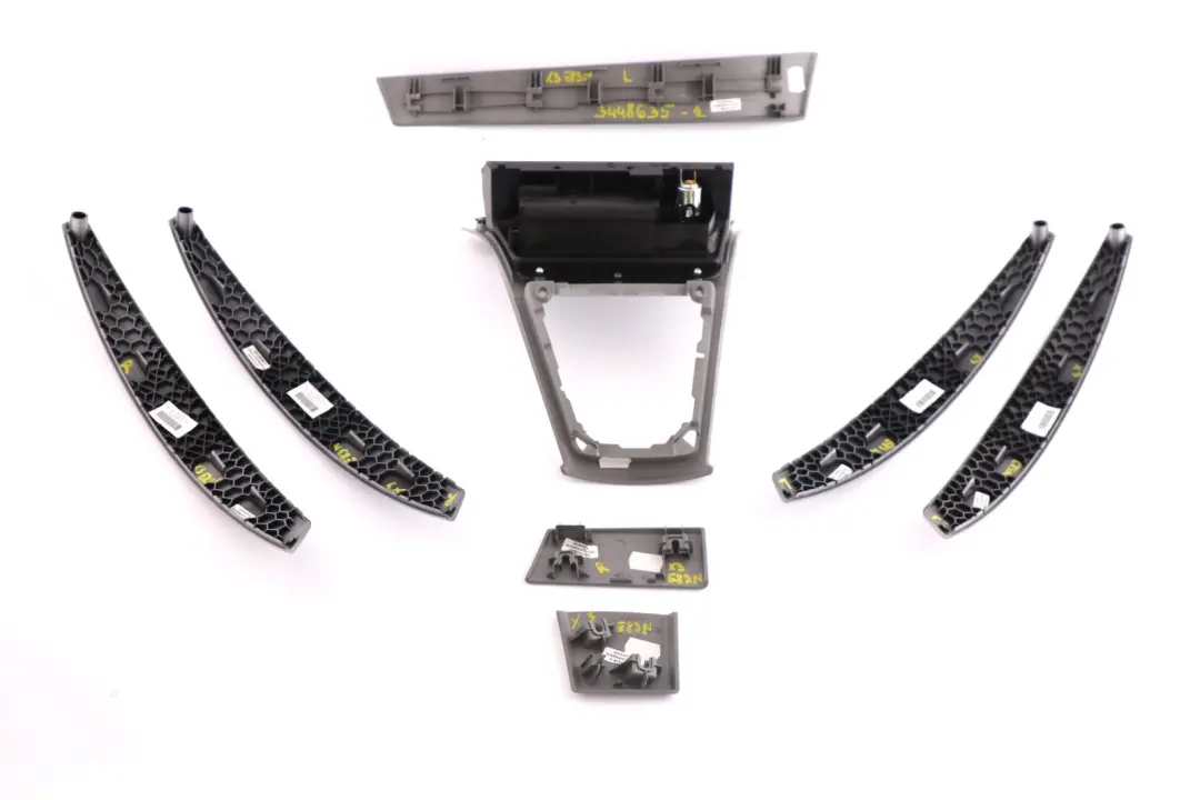 Set Trim Strip Door Gearshift Gear Cover Titanium Light to BMW X3 Series 2 E83 LCI with Part number 3448635 BMW X3 Series 2 E83 LCI Set Trim Strip Door Gearshift Gear Cover Titanium Light - SKU rhd-3448635-2 - Part number 3448635