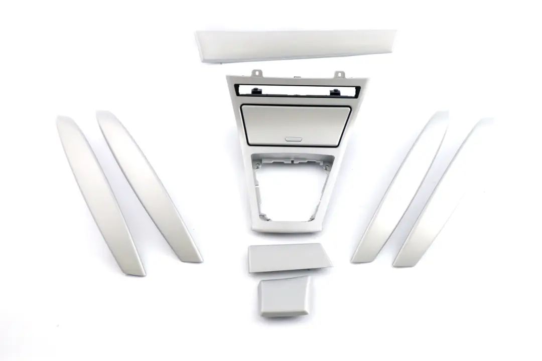 Set Trim Strip Door Gearshift Gear Cover Titanium Light to BMW X3 Series 2 E83 LCI with Part number 3448635 BMW X3 Series 2 E83 LCI Set Trim Strip Door Gearshift Gear Cover Titanium Light - SKU rhd-3448635-2 - Part number 3448635