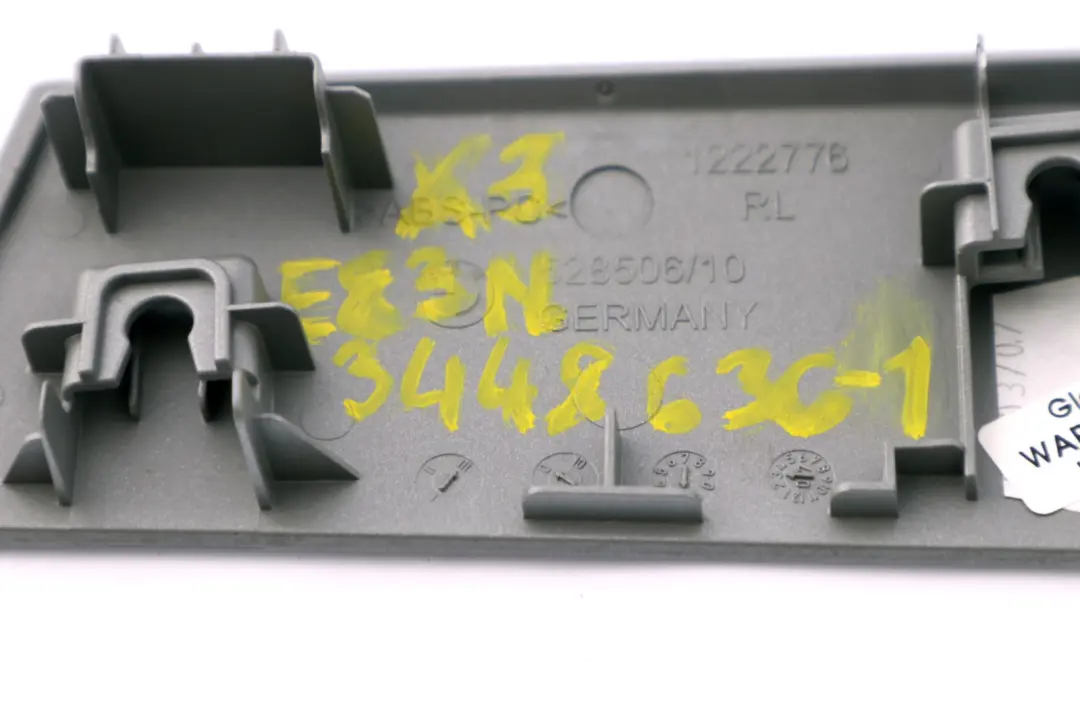 Decor Cover Instrument Panel Right O/S Titanium Light to BMW X3 Series 1 E83 LCI with Part number 3448636 BMW X3 Series 1 E83 LCI Decor Cover Instrument Panel Right O/S Titanium Light - SKU rhd-3448636-1 - Part number 3448636