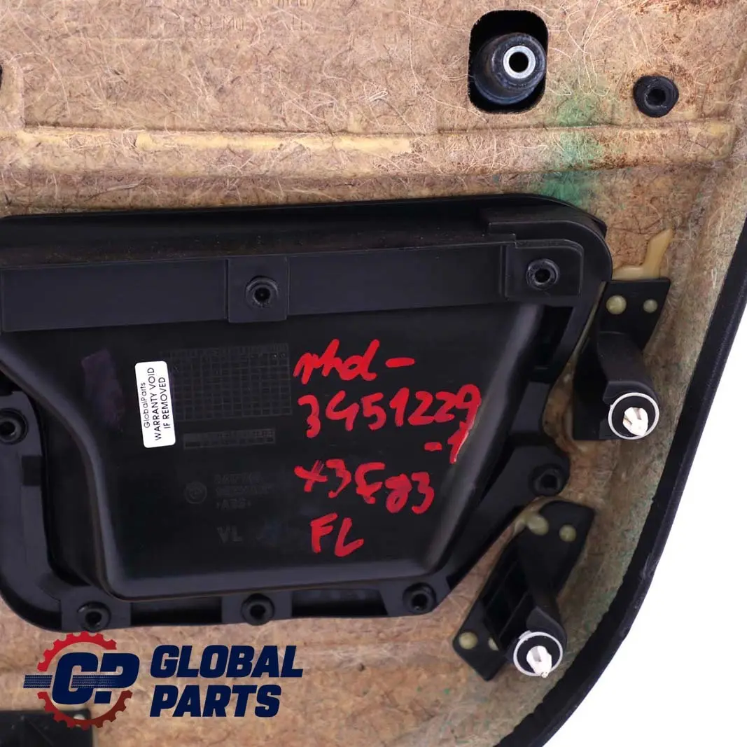 Front Left N/S Door Card Lining Vinyl Sensatec Black to BMW X3 Series E83 with Part number 3451229 BMW X3 Series E83 Front Left N/S Door Card Lining Vinyl Sensatec Black - SKU rhd-3451229-1 - Part number 3451229