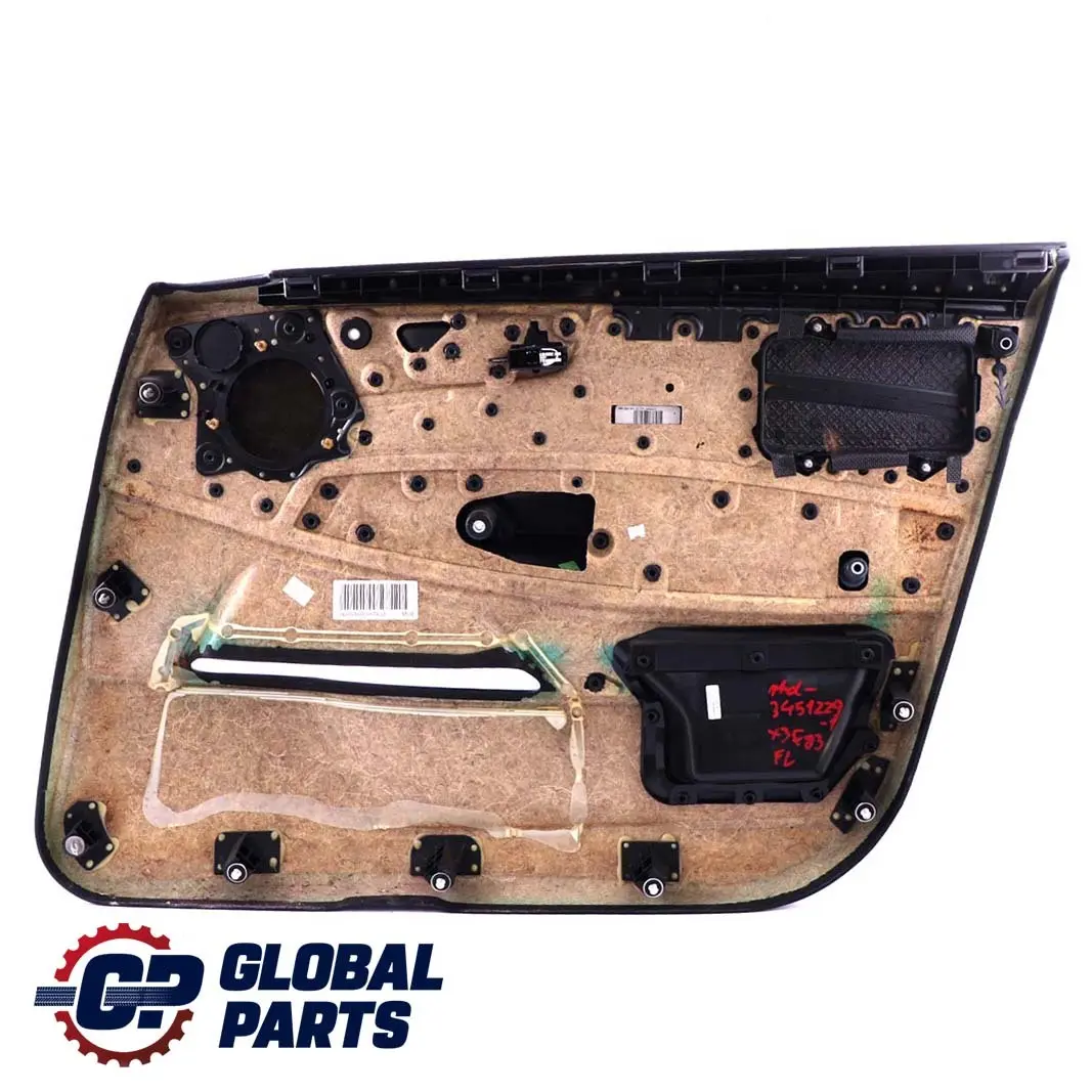 BMW X3 Series E83 Front Left N/S Door Card Lining Vinyl Sensatec Black - SKU rhd-3451229-1 - Part number 3451229