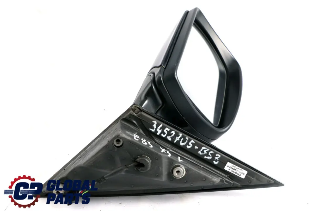 High Gloss Left Door Wing Mirror N/S Black Sapphire to BMW X3 Series 3 E83 Sport with Part number 3452705 BMW X3 Series 3 E83 Sport High Gloss Left Door Wing Mirror N/S Black Sapphire - SKU rhd-3452705-BS3 - Part number 3452705